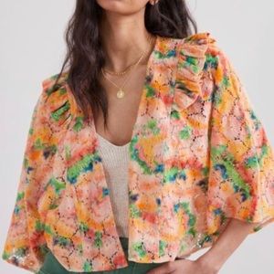 ANTHROPOLOGIE Cropped Floral Lace Shrug - Women’s One Size - New With Tags